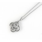 4 Leaf Clover Diamond Pendant with Diamonds in the chain 